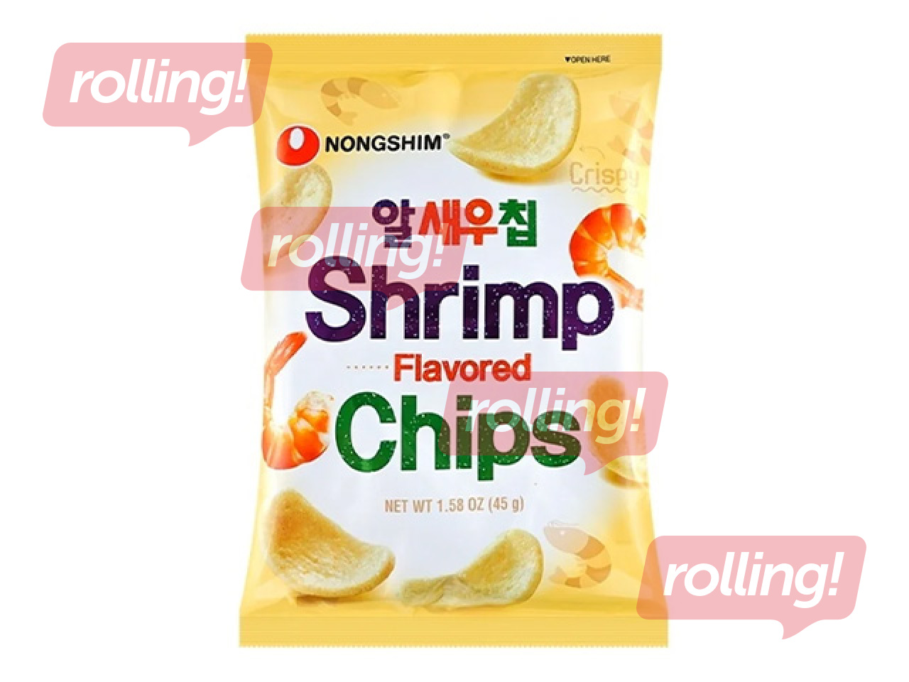 Čipsi Nongshim ar garneļu garšu, 75g