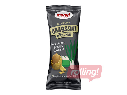 Zemesrieksti Mogyi kraukšķīgā apvalkā ar krējuma un sīpolu garšu, 60g