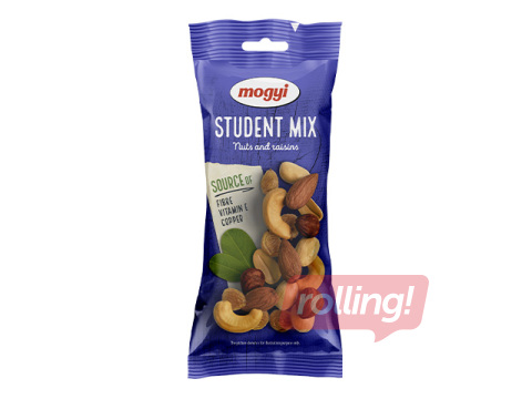 Riekstu maisījums Mogyi Student Mix, rieksti un rozīnes, 70g