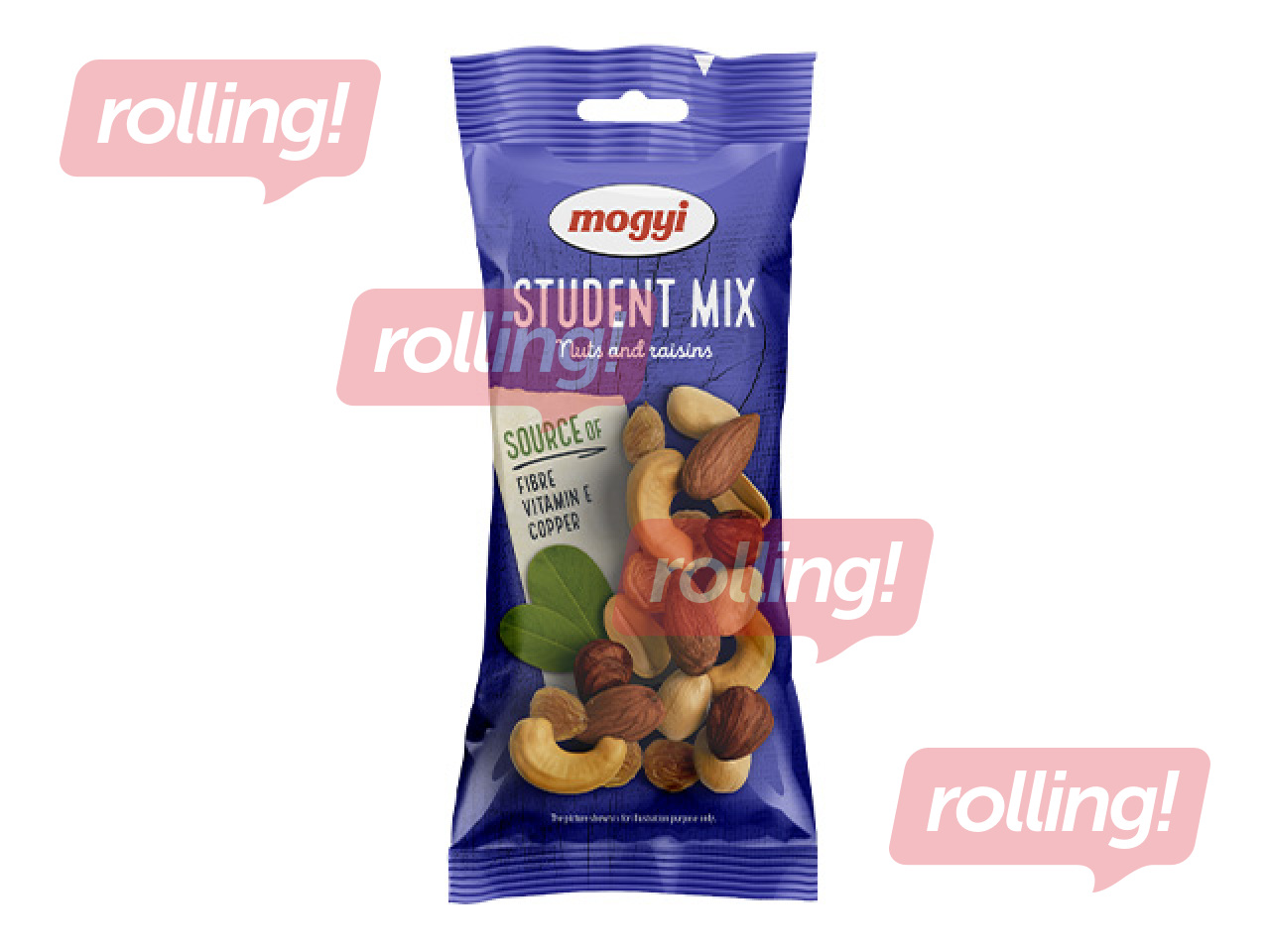 Riekstu maisījums Mogyi Student Mix, rieksti un rozīnes, 70g