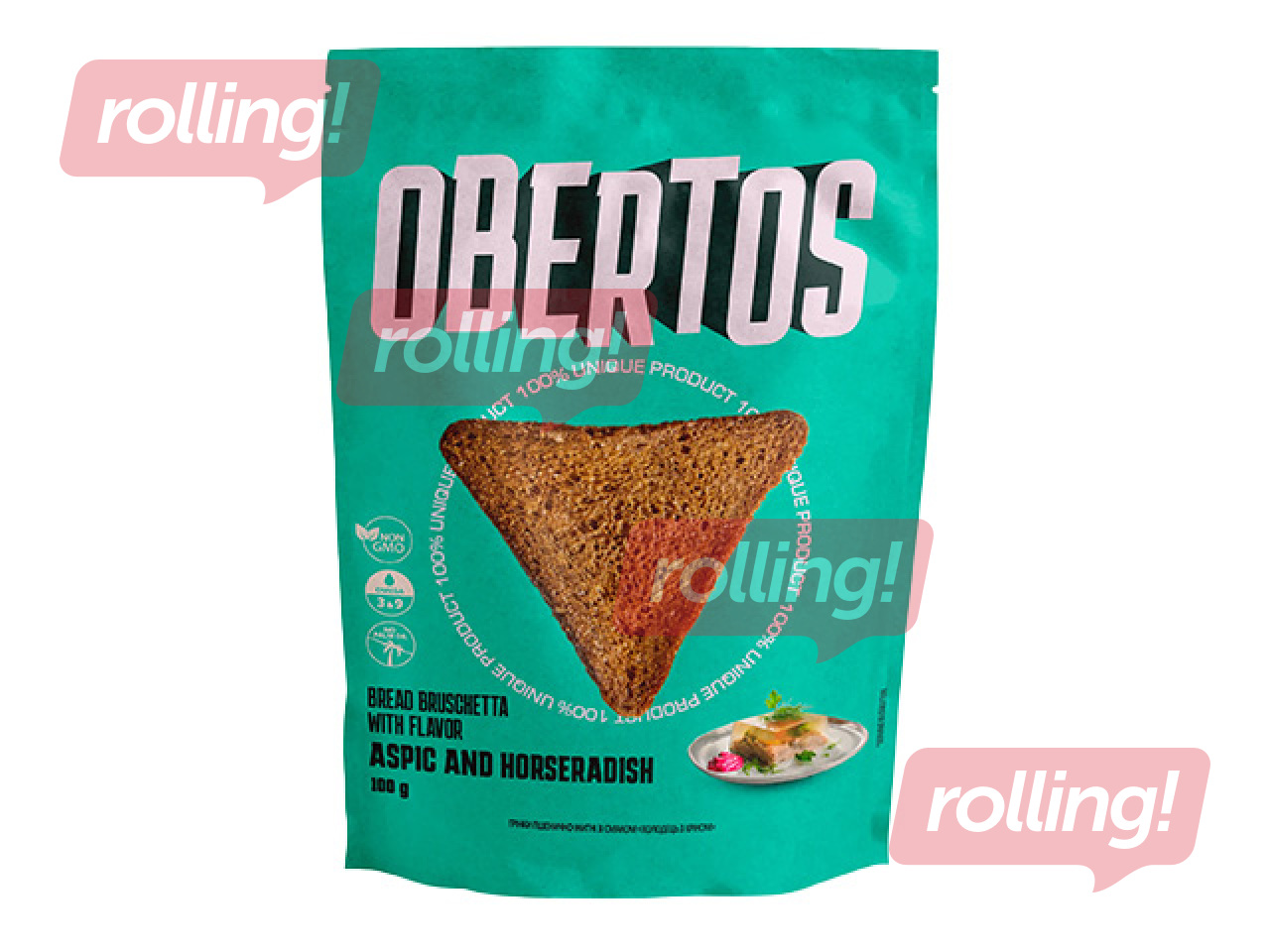 Sausmaizītes Obertos ar galerta un mārrutku garšu, 100g