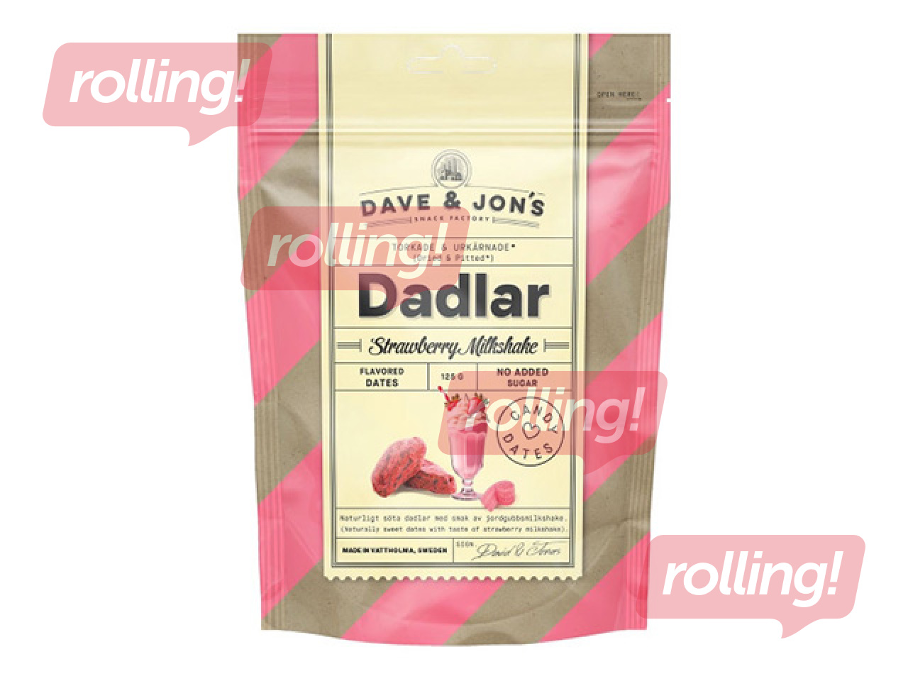 Dateles Dave & Jon’s, Strawberry Milkshake, 125g