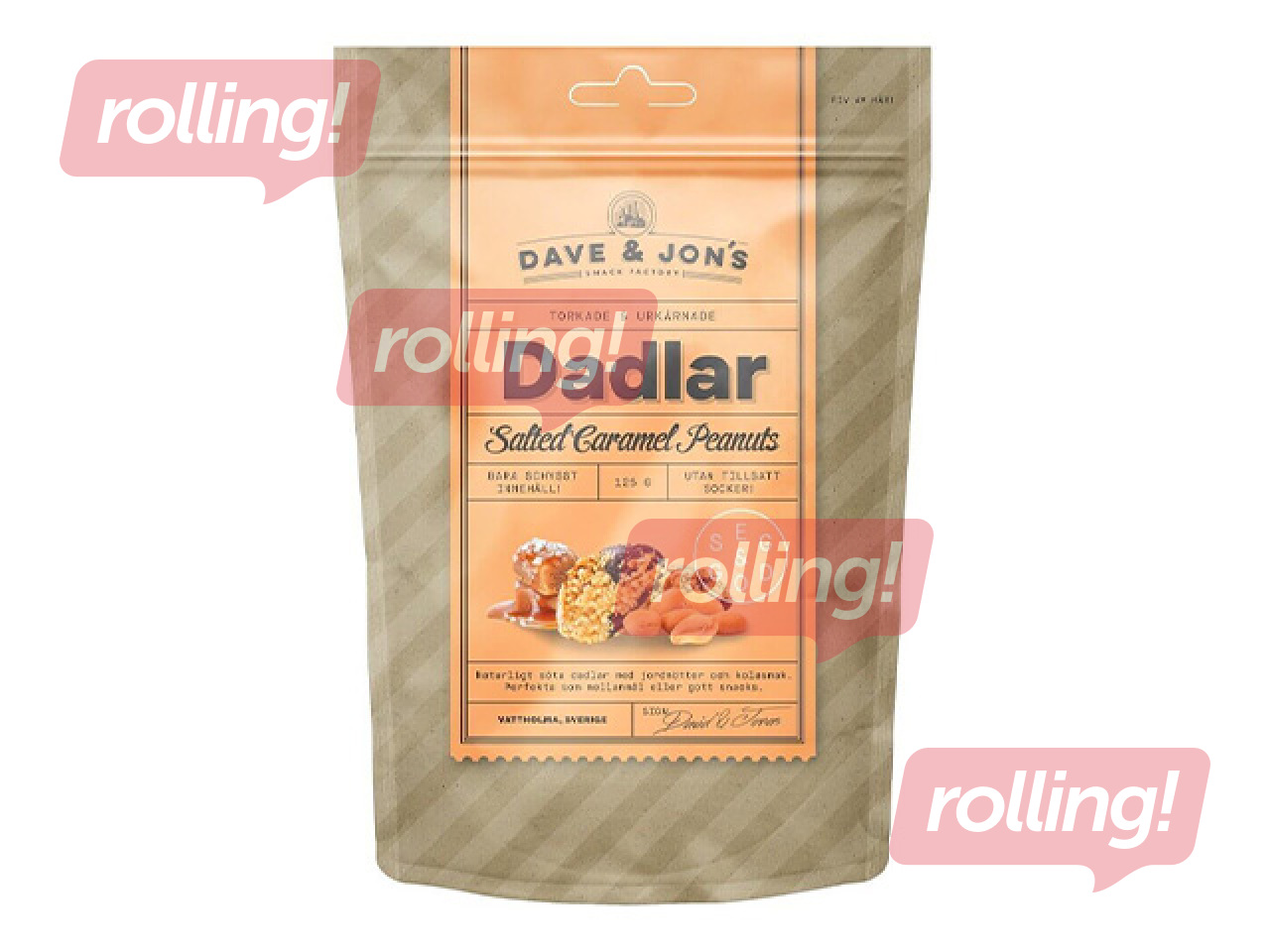 Dateles Dave & Jon’s, Salted Caramel Peanuts, 125g