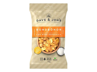 Grauzdētas lauku pupas Dave & Jon's ar jūras sāli, 100g