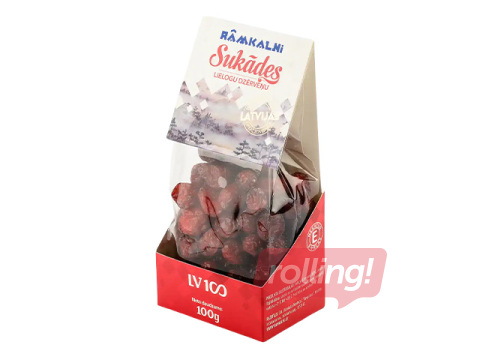 Candied cranberries Rāmkalni, large cranberries, 100g