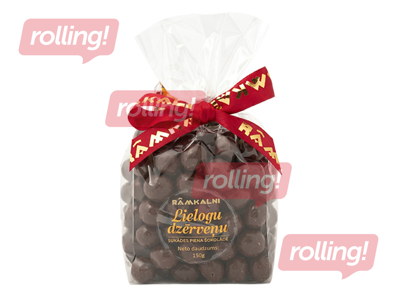 Candied cranberries Rāmkalni in milk chocolate, 150g