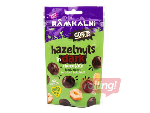 Lazdu rieksti Rāmkalni, tumšajā šokolādē, 80g