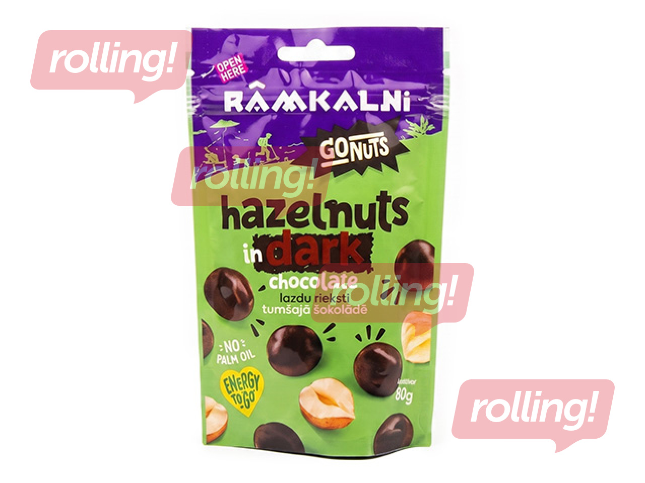Lazdu rieksti Rāmkalni, tumšajā šokolādē, 80g