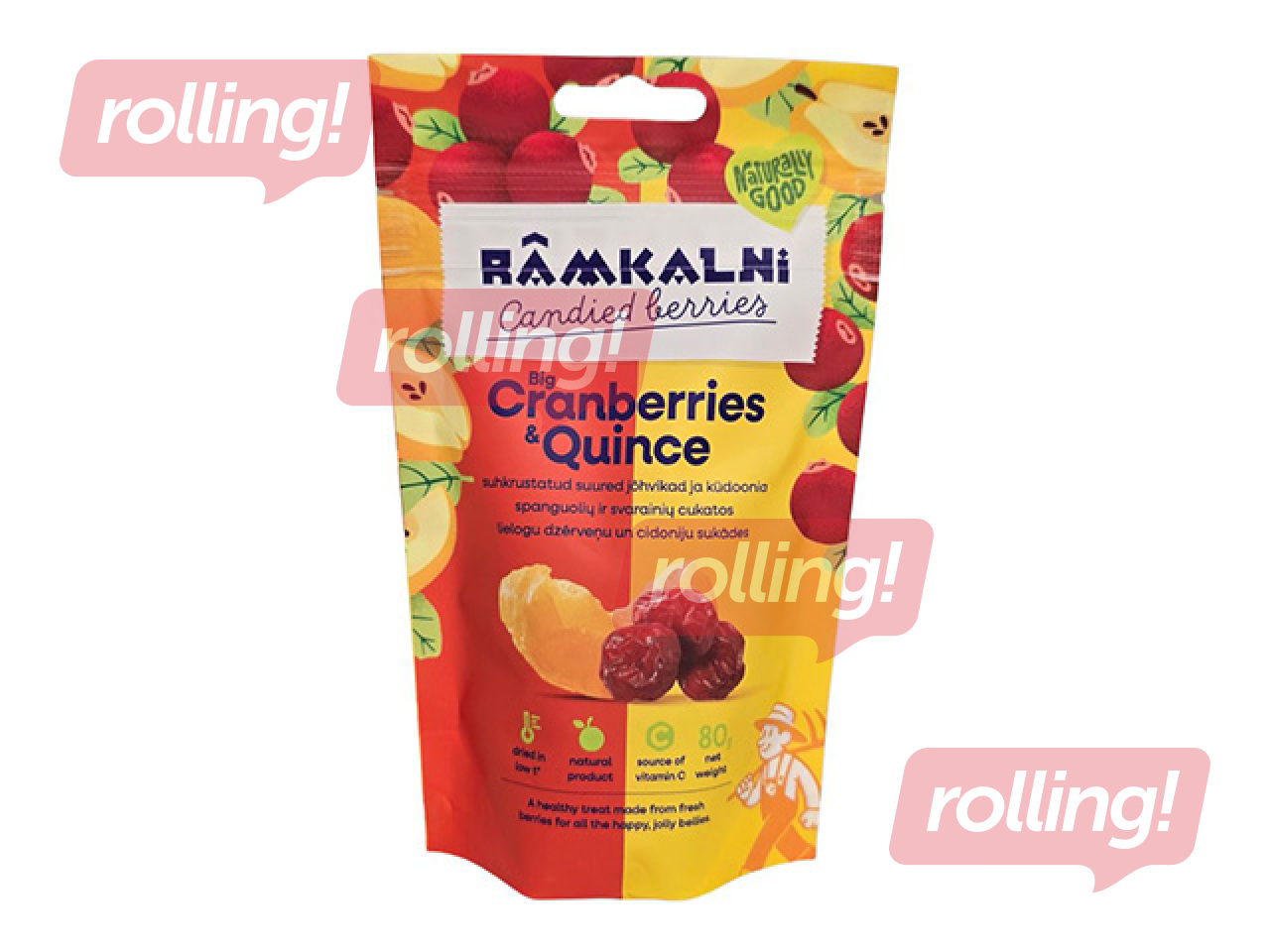 Sukādes Rāmkalni, lielogu dzērveņu un cidoniju, 80g