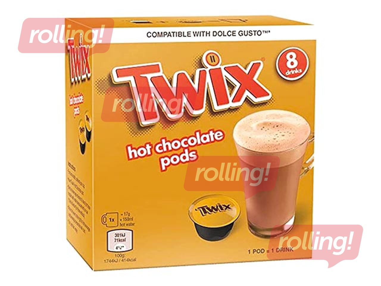 Šokolādes dzēriena kapsulas Twix Dolce Gusto, 8gab