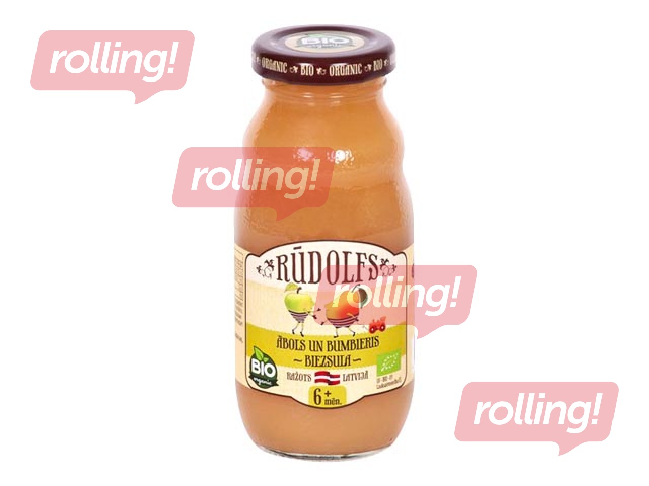 Густой сок Rudolfs яблоко и груша БИО, 260мл (с 4 месяцев) (Минимальный заказ 6 штук.) 