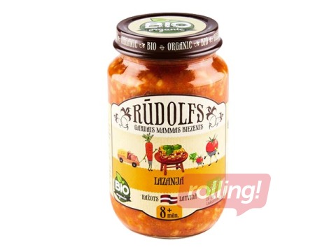 Лазанья для детей Rudolfs BIO, с 8 месяцев, 190г (Минимальный заказ 6 штук.) 