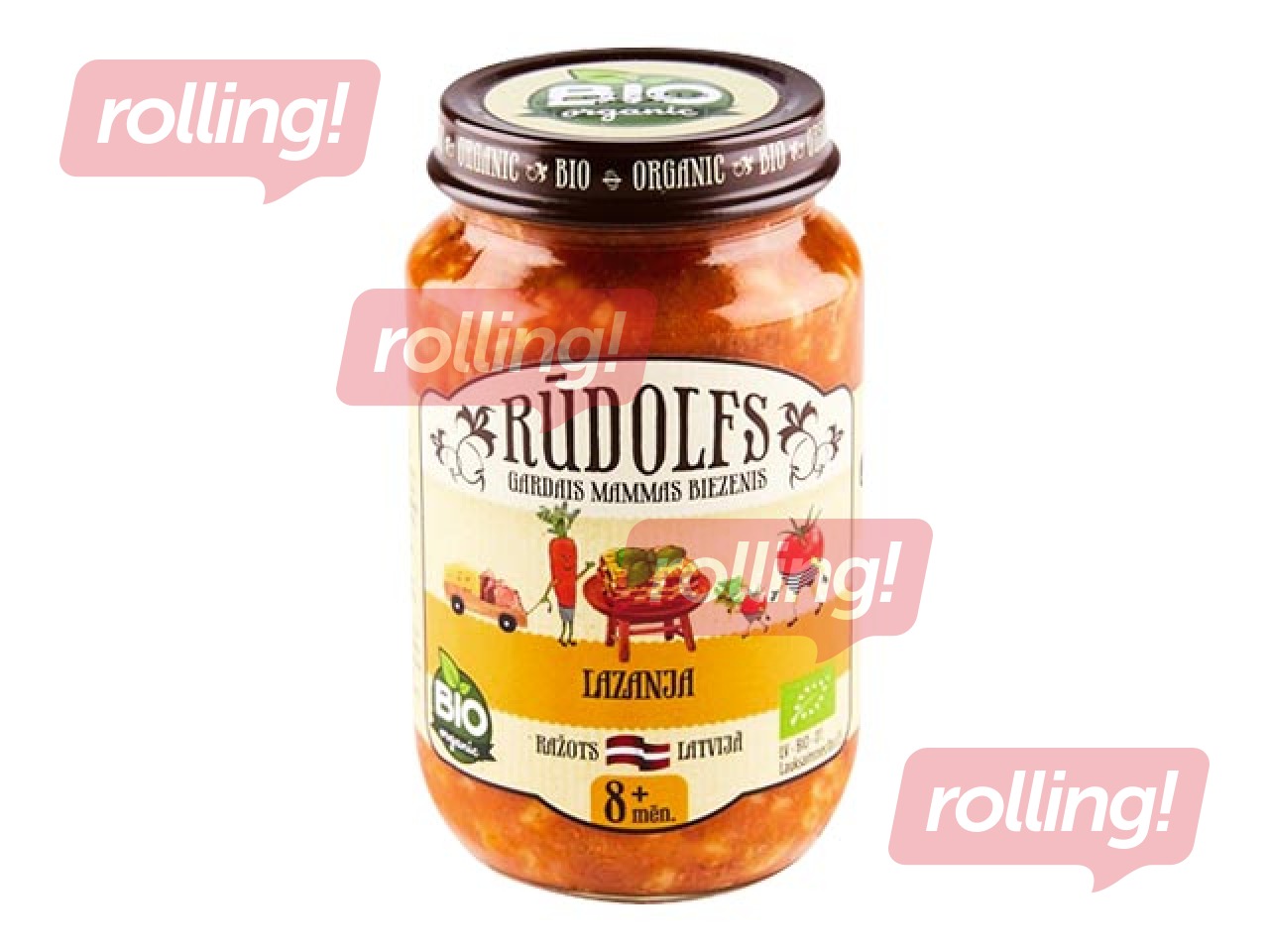 Лазанья для детей Rudolfs BIO, с 8 месяцев, 190г (Минимальный заказ 6 штук.) 
