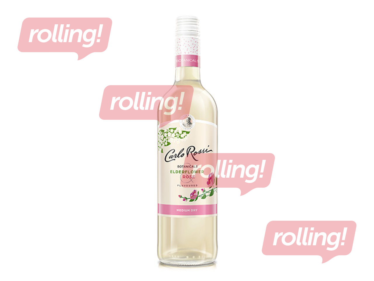 Baltvīns Carlo Rossi Elderflower & Rose, aromatizēts, 10%, 750ml