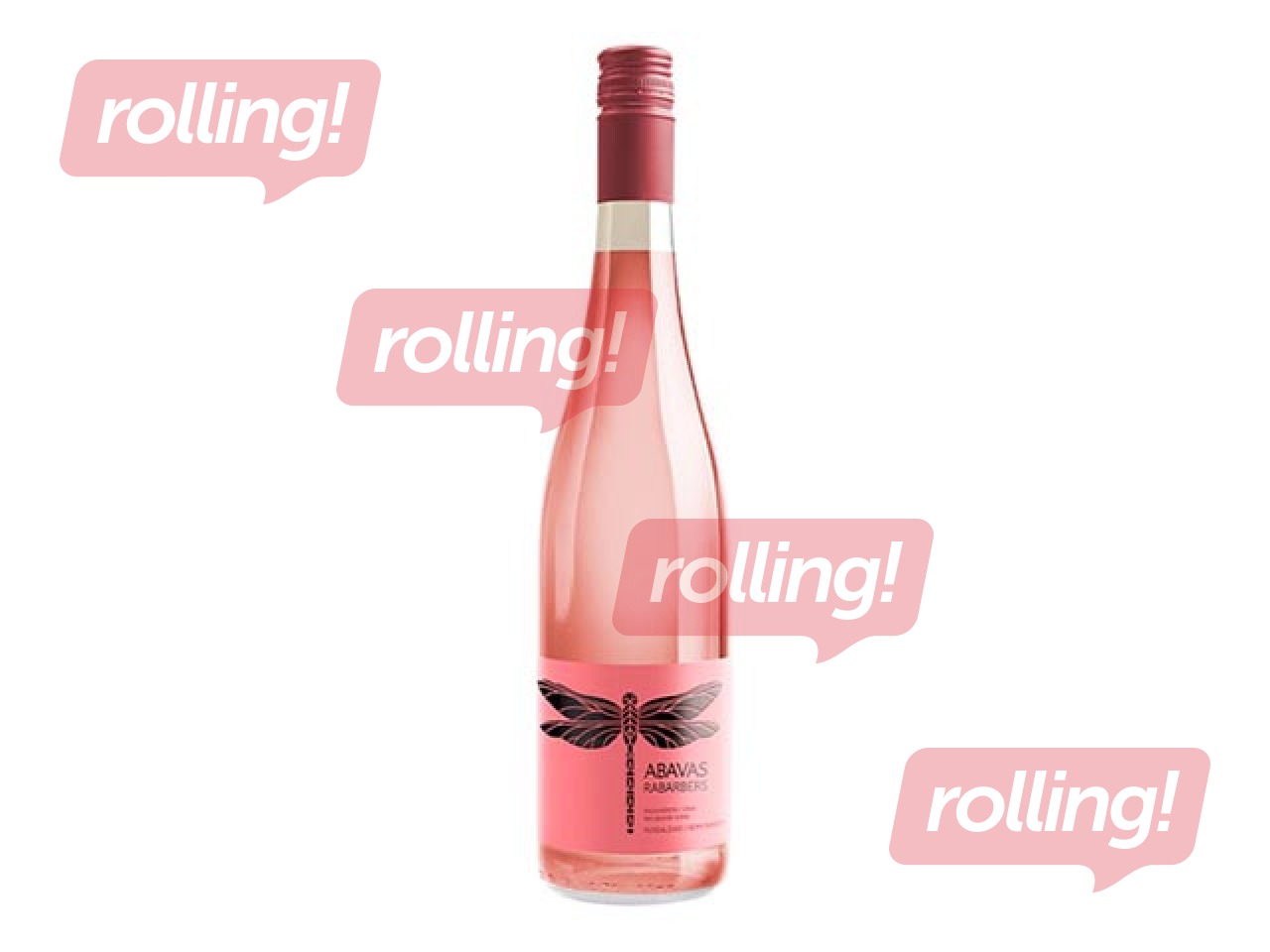 Sārtvīns Abavas Rabarberu Pussaldais, 12%, 750ml