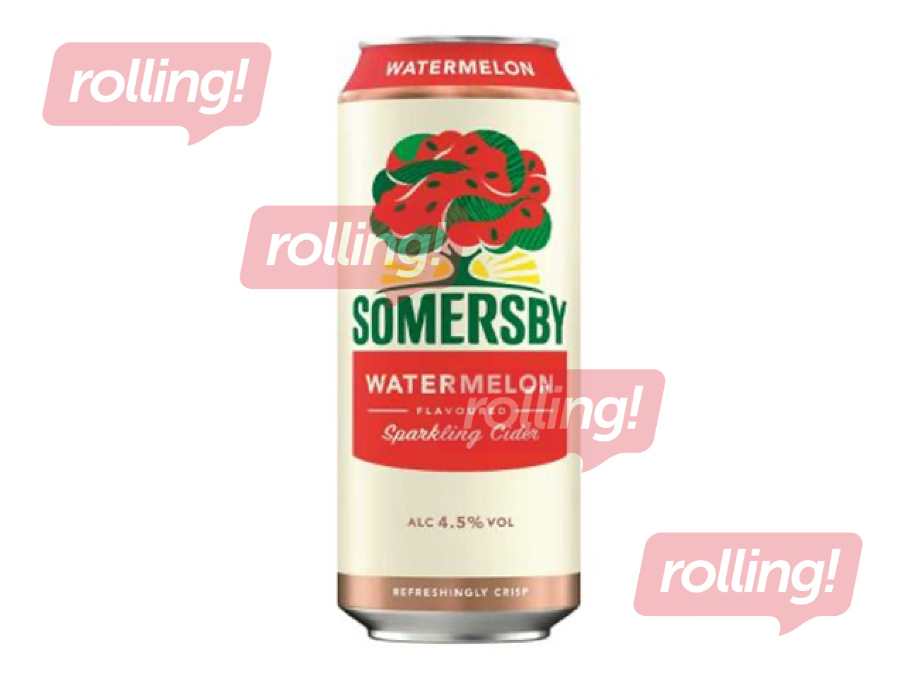 Sidrs Somersby, Watermelon, 4.5%, 500ml (Taras depozīts iekļauts cenā)