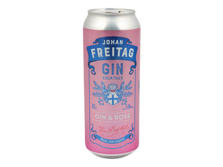 Kokteilis Johan Freitag Gin & Rose, 5%, 500ml (Taras depozīts iekļauts cenā)