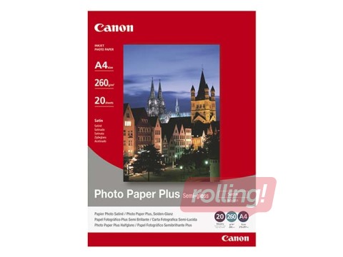 Foto papīrs Canon Photo Paper Plus SG-201, Semi-glossy,  A4, 260 g/m² (20 lapas)