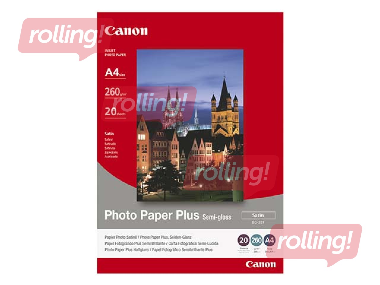 Fotopaber Canon Plus SG-201, Semi-glossy, A4, 260 g/m², 20 lehte