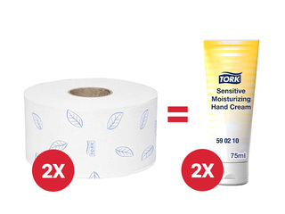 Tualetes papīrs Tork Premium Mini Jumbo T2, 12 ruļļi, 2 slāņi, balts +AKCIJA Pērc Tork tualete
