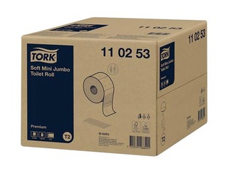 Tualetes papīrs Tork Premium Mini Jumbo T2, 12 ruļļi, 2 slāņi, balts +AKCIJA Pērc Tork tualete