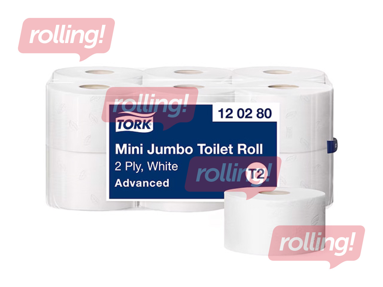Toilet paper Tork Advanced Mini Jumbo T2, 12 rolls, 2 layers, white
