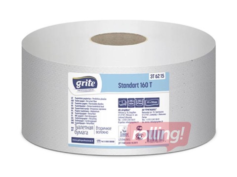 Toilet paper Grite Standard 160T, 12 rolls, 2 layers, white