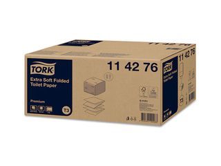 Tualetes papīrs loksnēs Tork Premium Extra Soft T3, 2 slāņi, balts, 30 paciņas