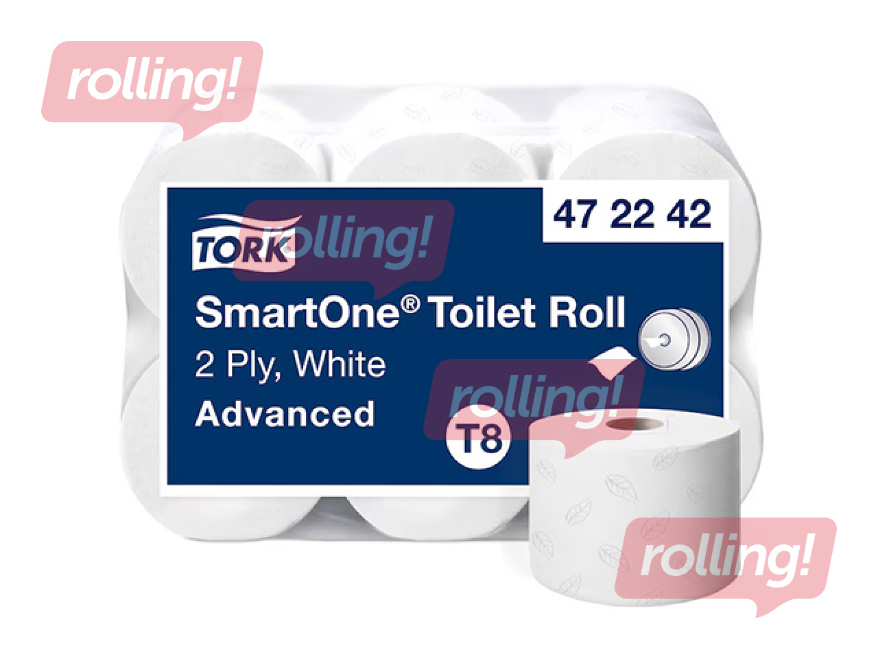 Tualettpaber Tork Smart One, 2 kihti, valge, 6 rulli