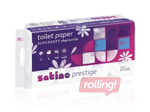 Tualetes papīrs Satino Prestige Kamille, 3 slāņi, 64 ruļļi 