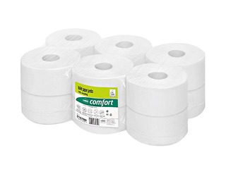 Tualetes papīrs Satino Comfort, Ø18 cm, 150m, 2 slāņi, 12 ruļļi