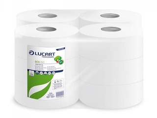 Toilet paper Lucart Eco 150, 2 layers, 12 rolls, white