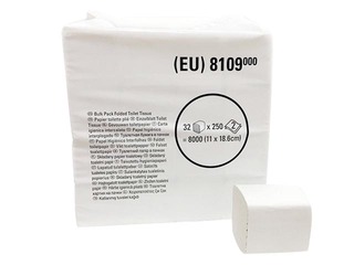 Tualetes papīrs loksnēs Kimberly Clark Scott 8109, 2 slāņi, V locījums, 11.7 x 18.6 cm, 32 paciņas