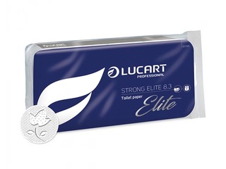 WC-paber Lucart Strong Elite 8.3, 8 rulli, 3-kihiline, 30 m, valge