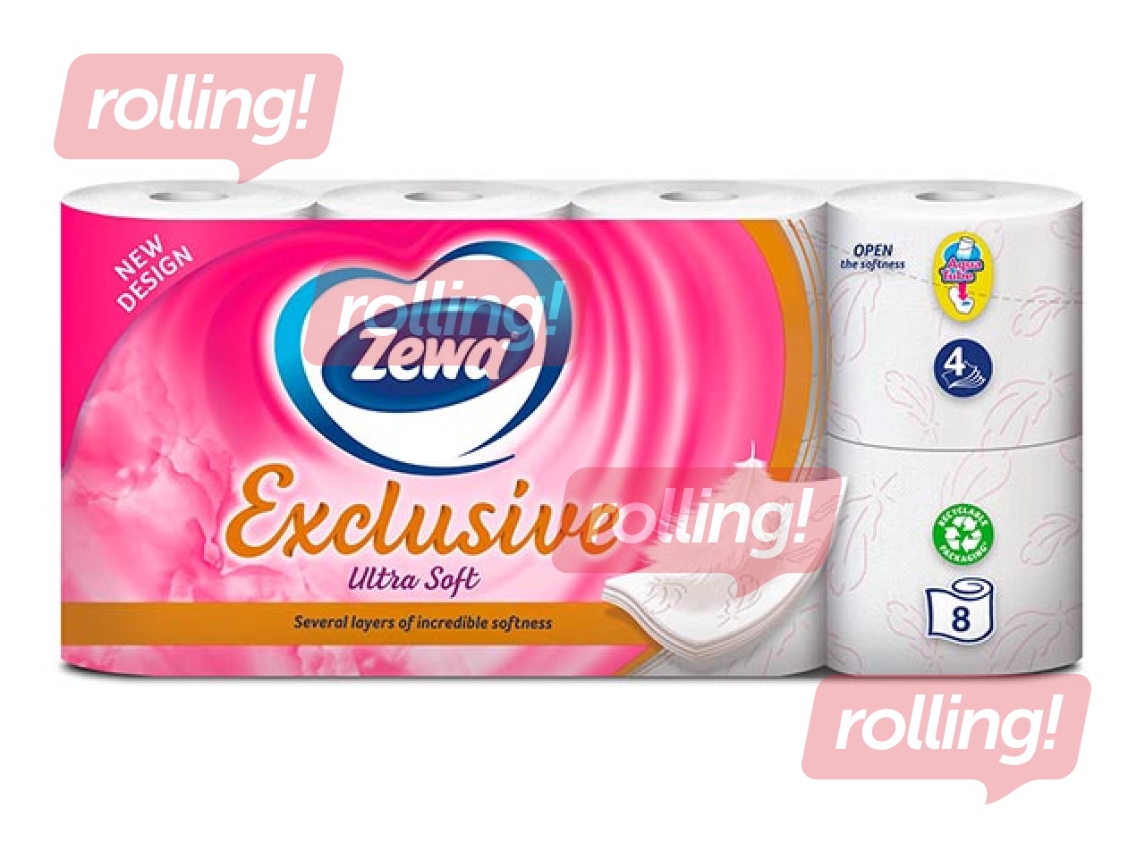 Toilet paper Zewa Exclusive, 4 layers, 8 rolls