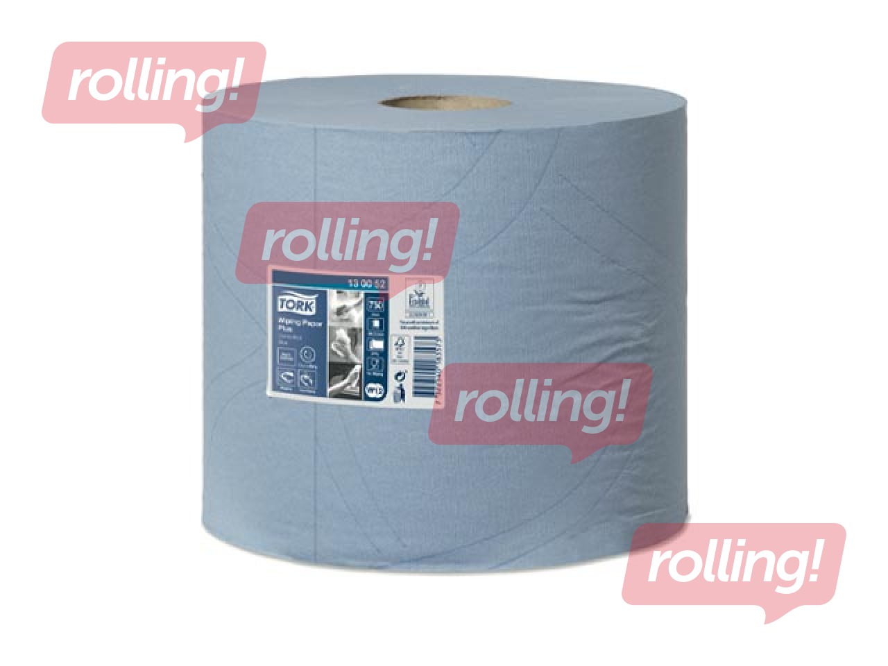 Industriālais papīrs Tork Plus Advanced, 2 slāņi, zils, 255m, 2 rulli