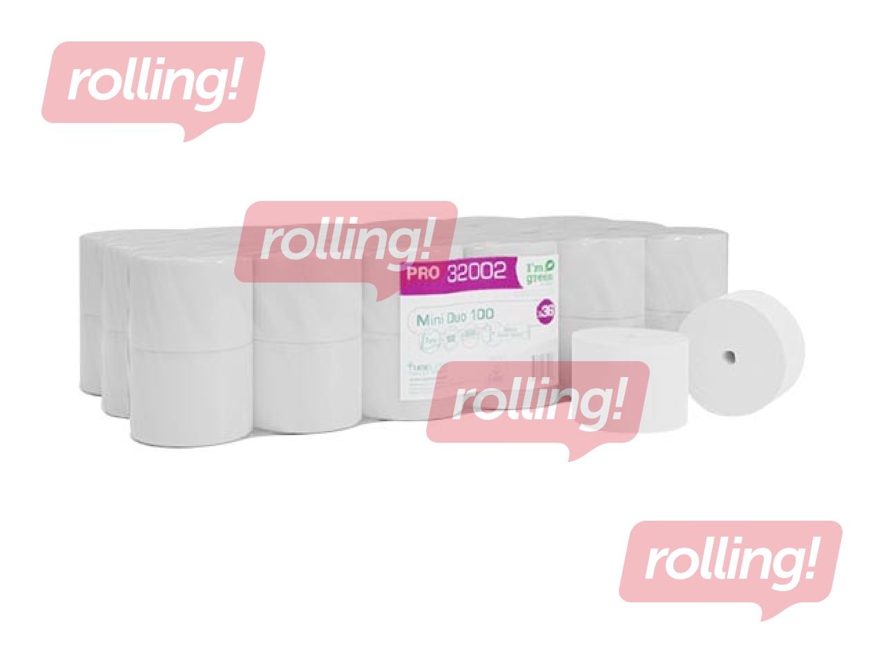 Tualetes papīrs ruļļos, Tubeless, 2 kārtas, 36 ruļļi