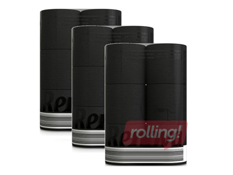 Toilet paper Renova, 6 rolls, 3 layers, black