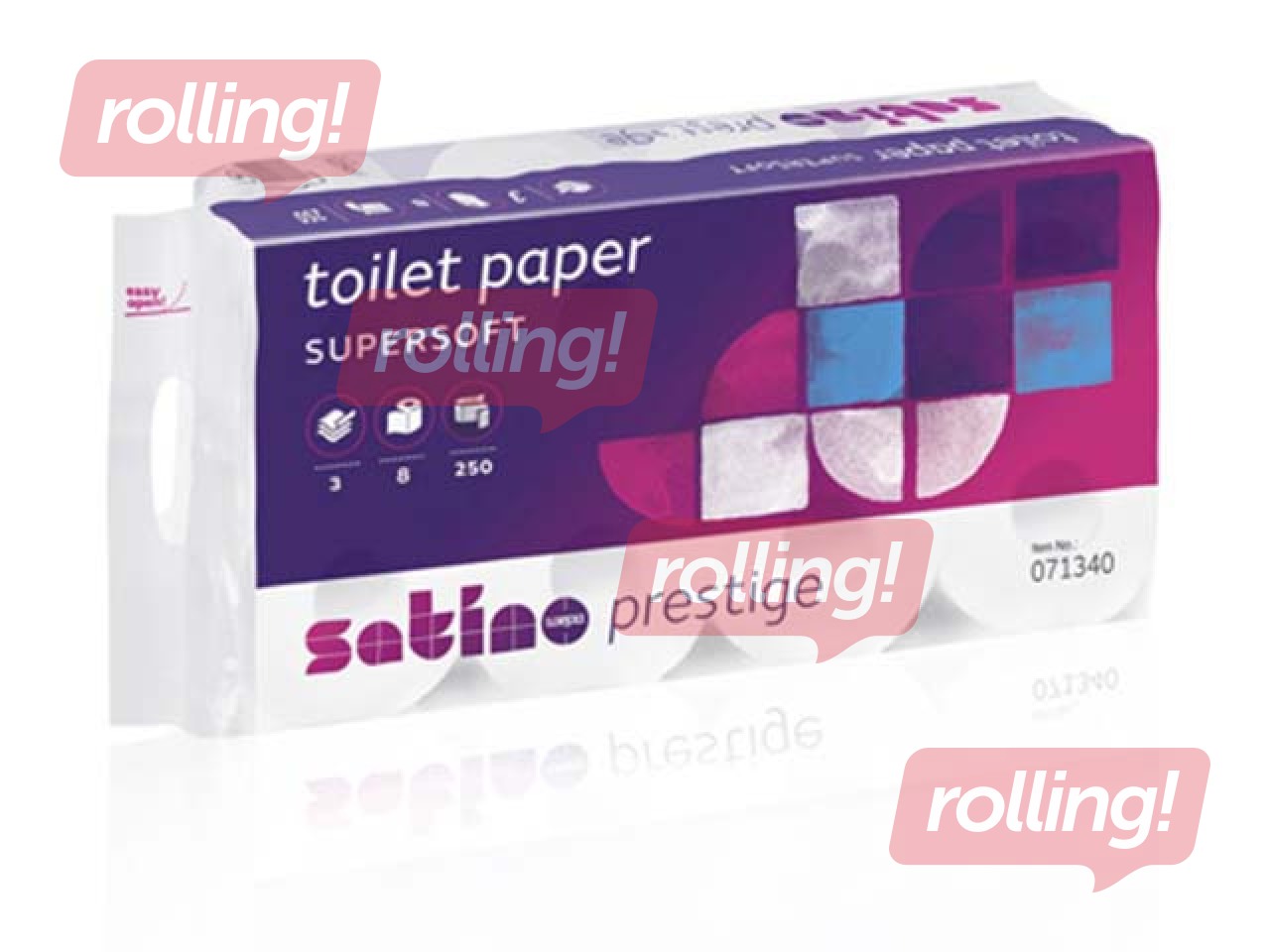 Tualetes papīrs Satino Prestige, 3 slāņi, 64 ruļļi 