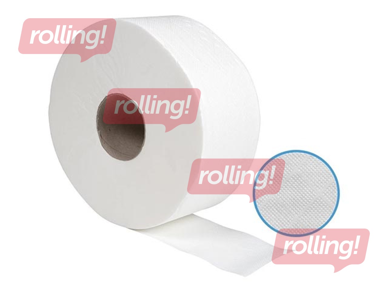 Tualetes papīrs Amoos Mini Jumbo, T2, 120 m, 12 ruļļi, 2 slāņi, balts