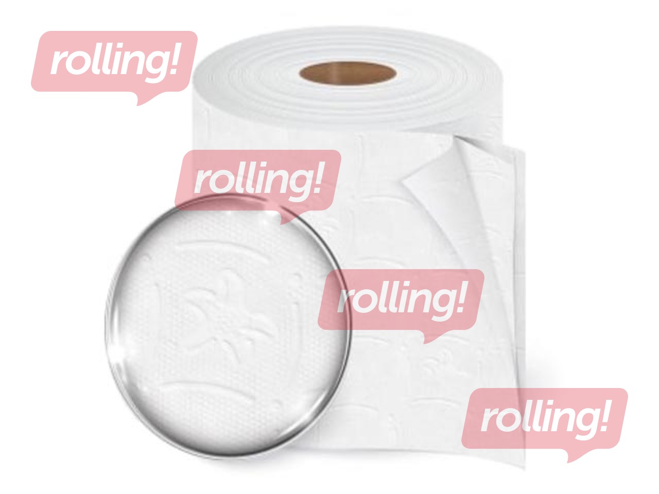 Toilet paper Amoos, T4, 18 rolls, 3 layers, white