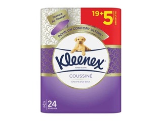 Туалетная бумага Kleenex, Coussine, 3 слоя, 24 рулона