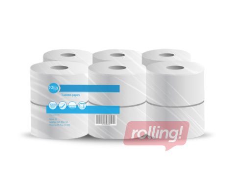 Toilet paper Kliin, Jumbo, 2-ply, 180m, 12 rolls
