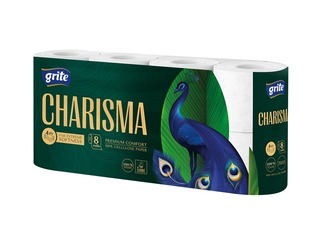 Toilet paper Grite, Charisma, T4, 4 ply, white, 8 rolls