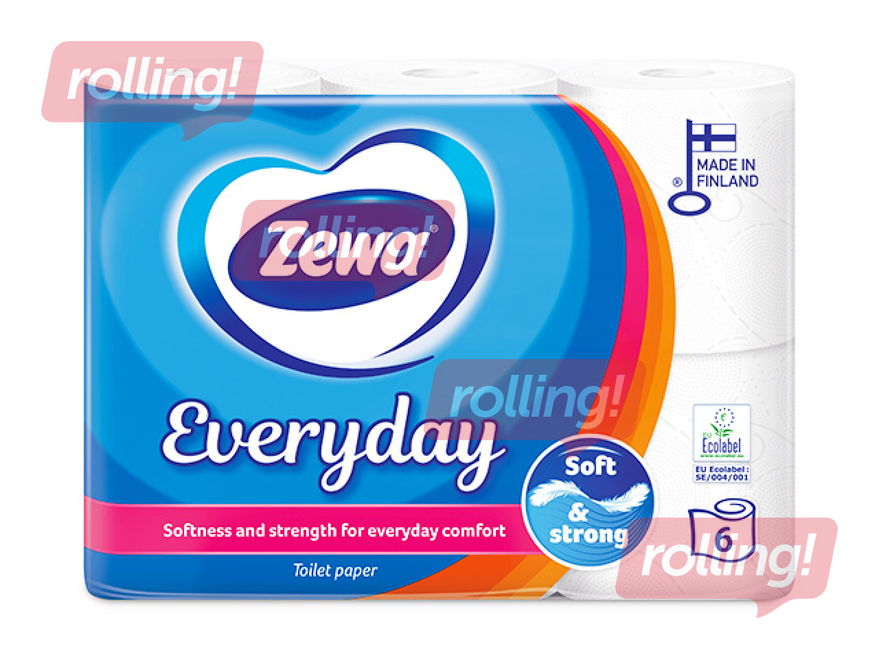 Tualetes papīrs Zewa Everyday, 2 slāņi, 6 ruļļi