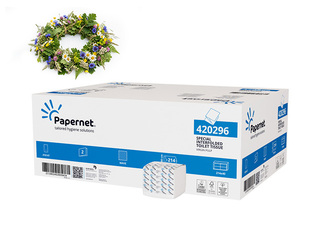 Toilet paper in sheets Papernet Interfolded, 2-ply, white, 40 packs +Midsummer gift!