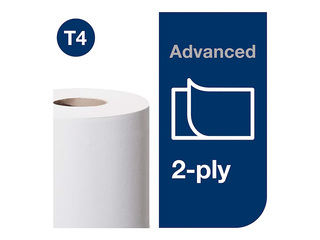Tualetes papīrs Tork Advanced T4, 2 slāņi, balts, 24 ruļļi