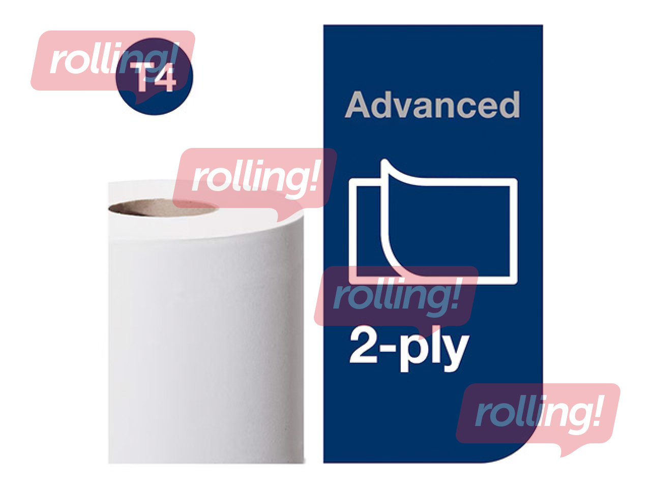 Tualetes papīrs Tork Advanced T4, 2 slāņi, balts, 24 ruļļi