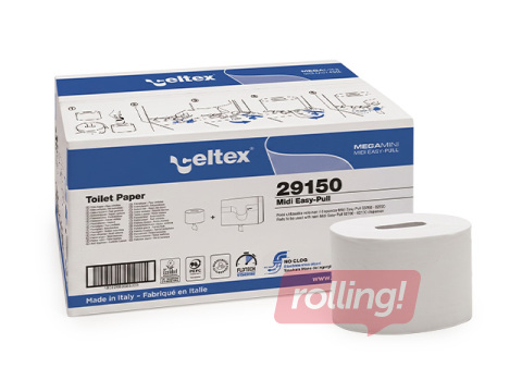 Tualetes papīrs CELTEX Easy Pull Centerfeed 150, balts, 2-kārt., 12gab