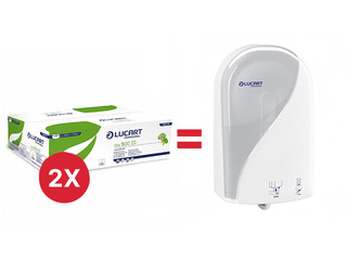 Tualetes papīrs Lucart Eco 900, 2 slāņi, balts, 12 ruļļi + AKCIJA! Pērc tualetes papīru Lucart Ec
